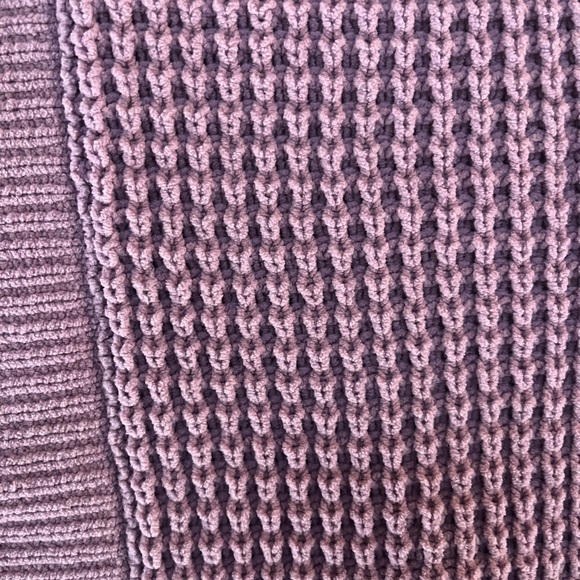 Hooked Up by IOT Purple Waffle Knit Open Front Cardigan- Women’s M - Picture 5 of 5